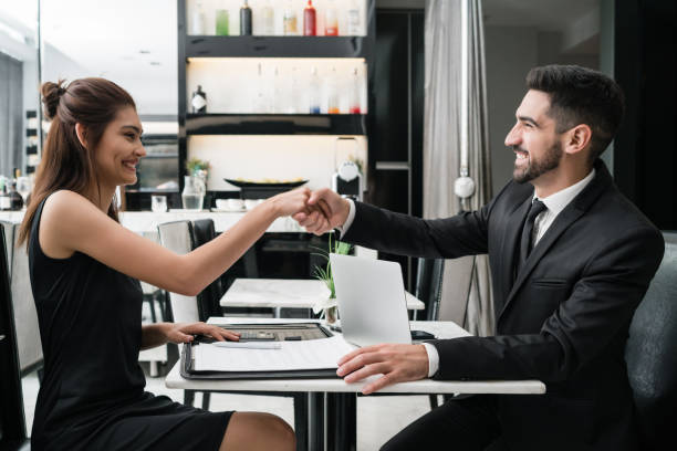 shaning hand professional girl and boy